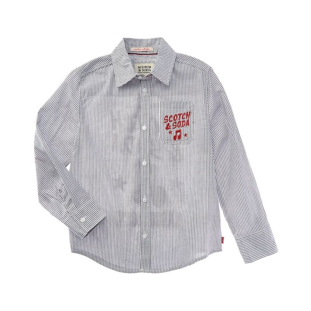 Scotch & Soda Boys  Oxford Shirt, Grey